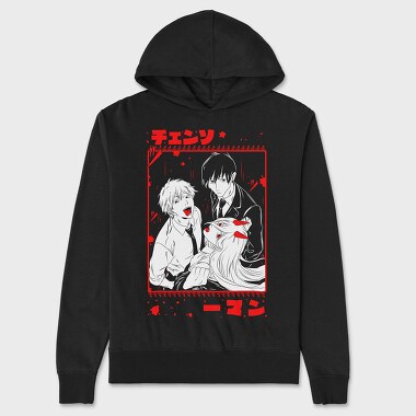 Chainsaw Man 6, Hanorac Oversize Barbati (Unisex)