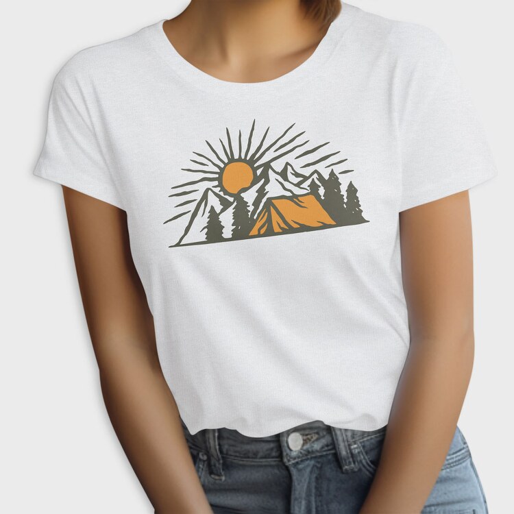 Vintage Adventure Outdoor Camping, Tricou Femei