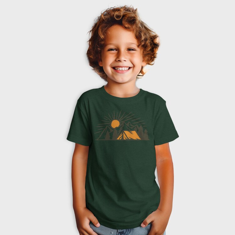 Vintage Adventure Outdoor Camping, Tricou Copii