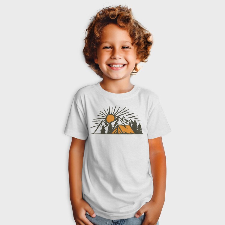 Vintage Adventure Outdoor Camping, Tricou Copii