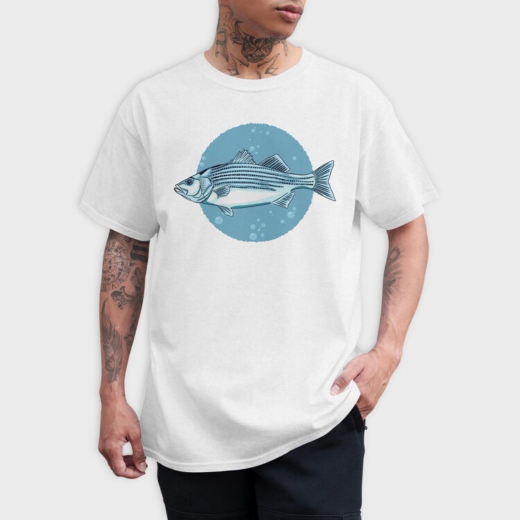 Stripped Bass Fish, Tricou Barbati (Unisex)
