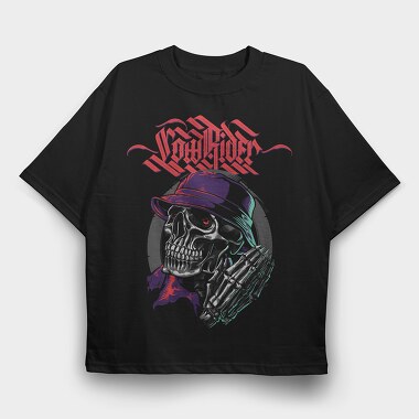 Skull Rider, Tricou Oversize Barbati (Unisex)