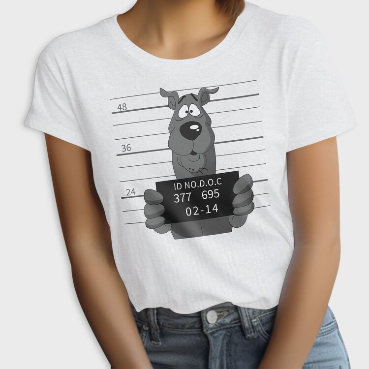 Dog Mugshot Id, Tricou Femei
