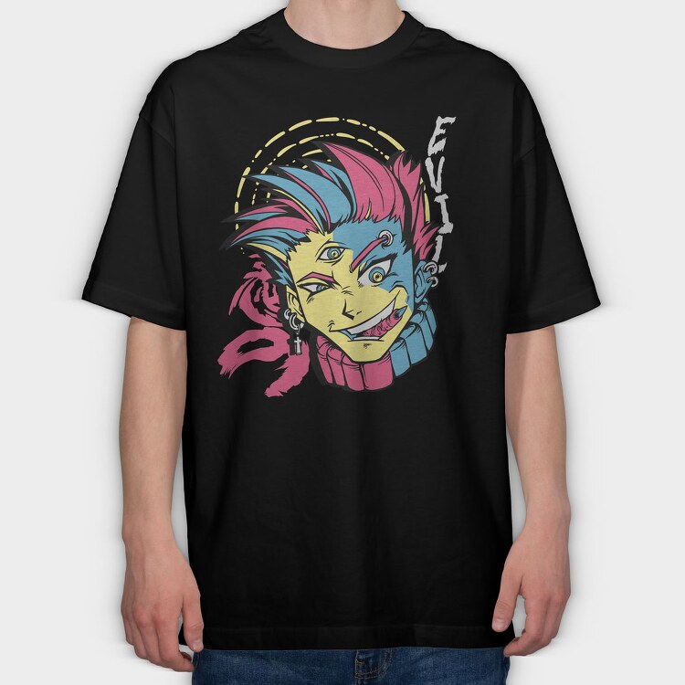 Punk Rock Rebel, Tricou Oversize Barbati (Unisex)