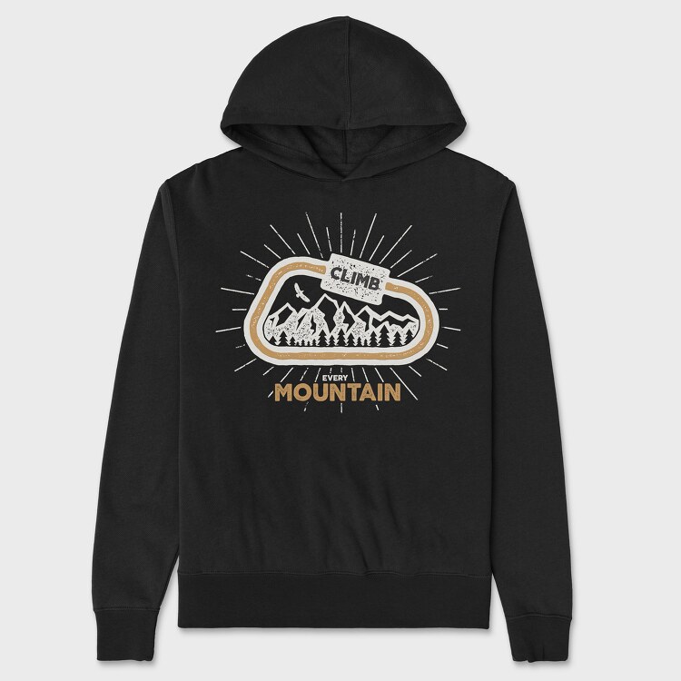 Climb Every Mountain, Hanorac Oversize Barbati (Unisex)