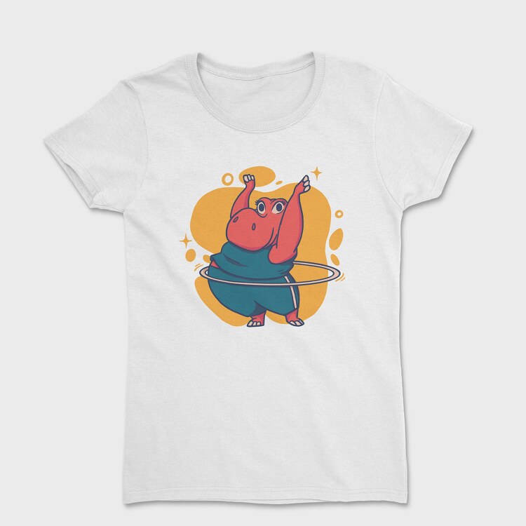 Tricou Femei, Hippo Hula Hoop