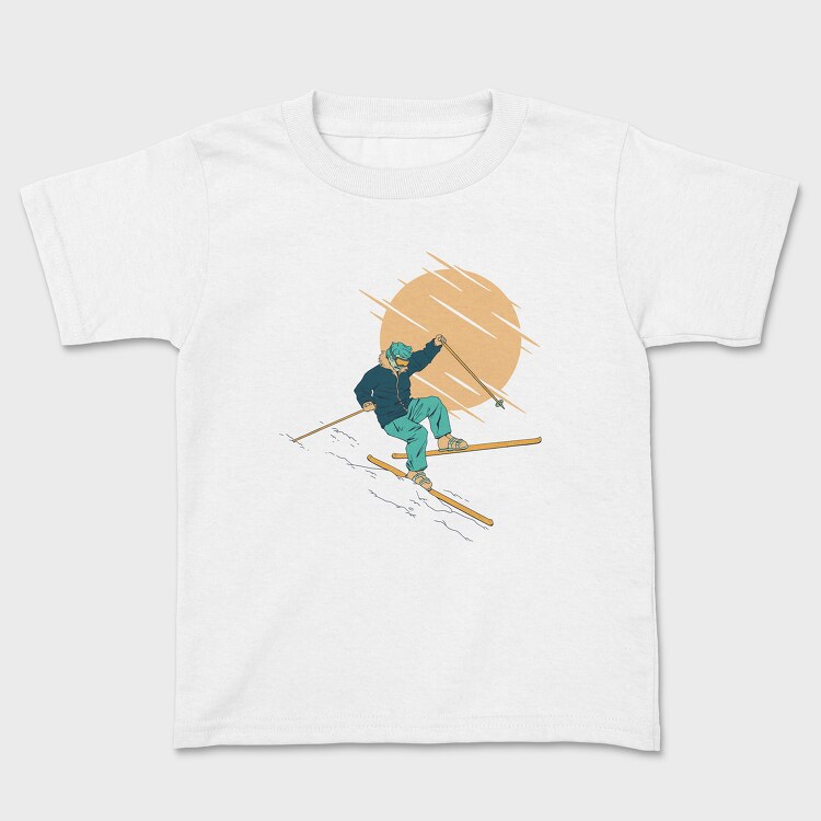 Tricou Copii, Skier Falling