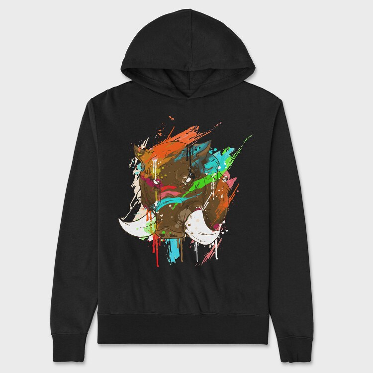 Colorful Boar, Hanorac Oversize Barbati (Unisex)