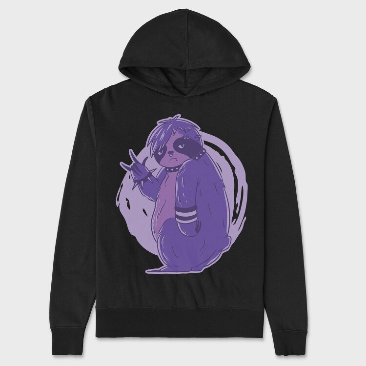 Emo Sloth, Hanorac Oversize Barbati (Unisex)