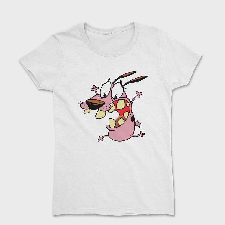 Tricou Femei, Cartoon Retro Courage the Cowardly Dog 3