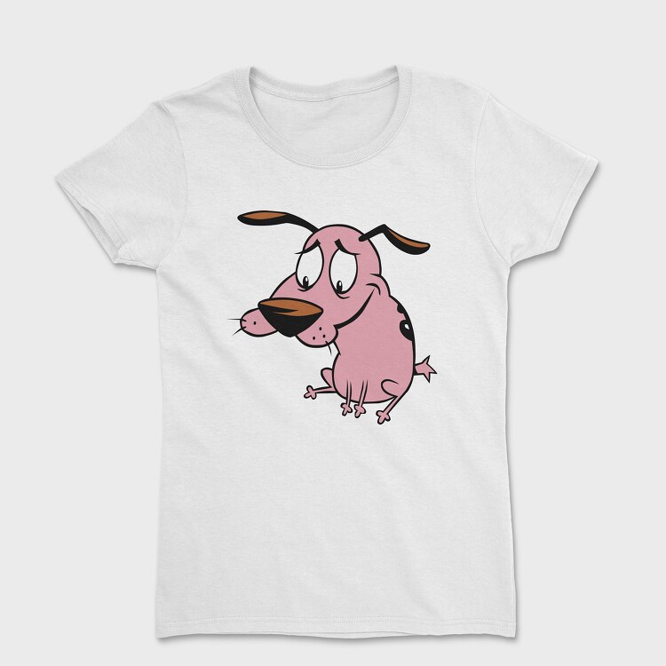 Tricou Femei, Cartoon Retro Courage the Cowardly Dog 4