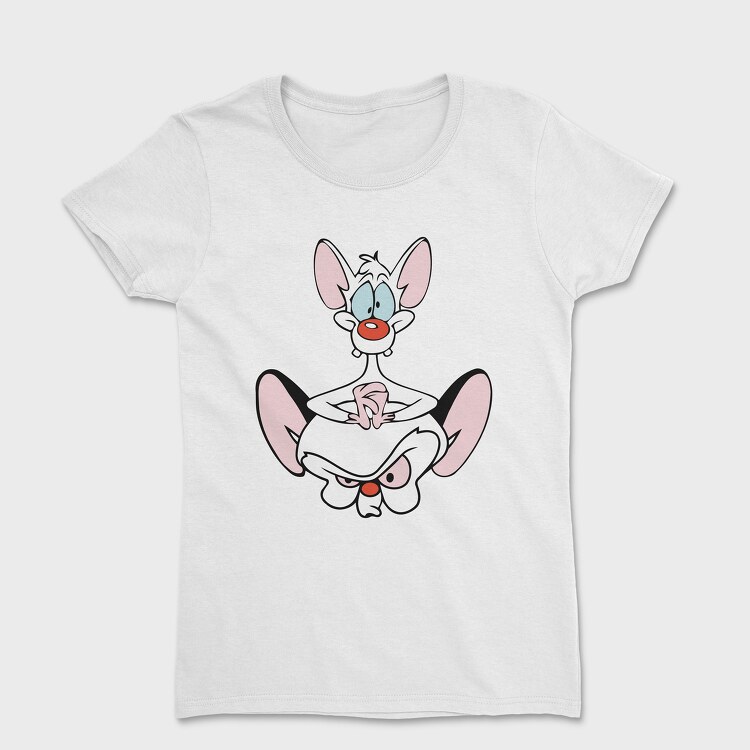 Tricou Femei, Cartoon Retro Pinky and Cerebro 1