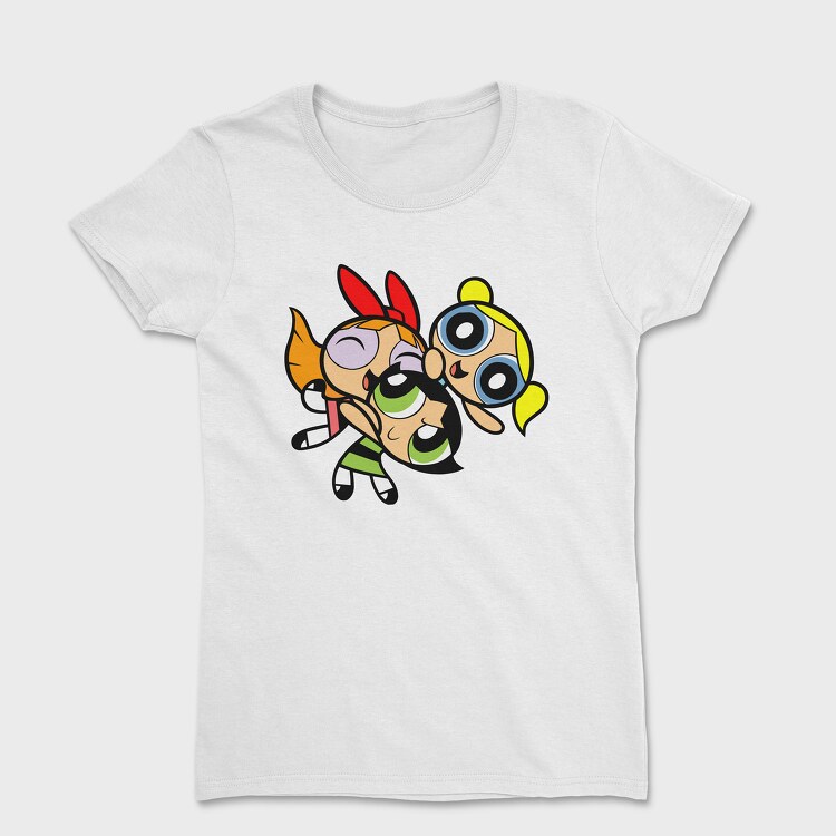 Tricou Femei, Cartoon Retro the Powerpuff Girls 1