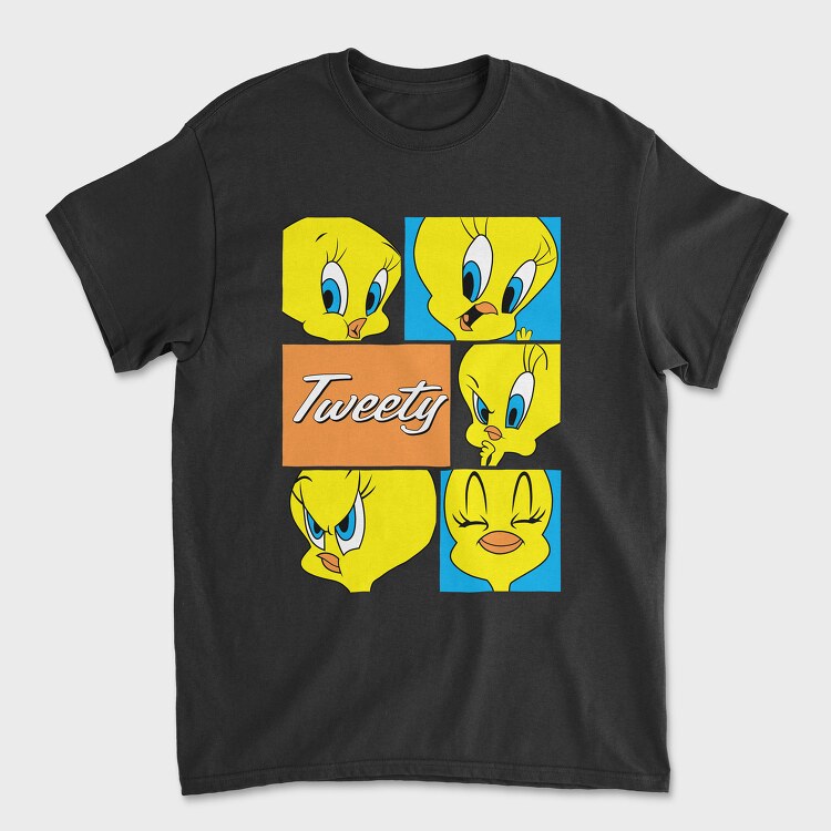 Tricou Barbati (Unisex), Cartoon Retro Tweety 1