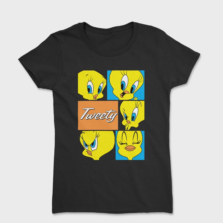 Tricou Femei, Cartoon Retro Tweety 1