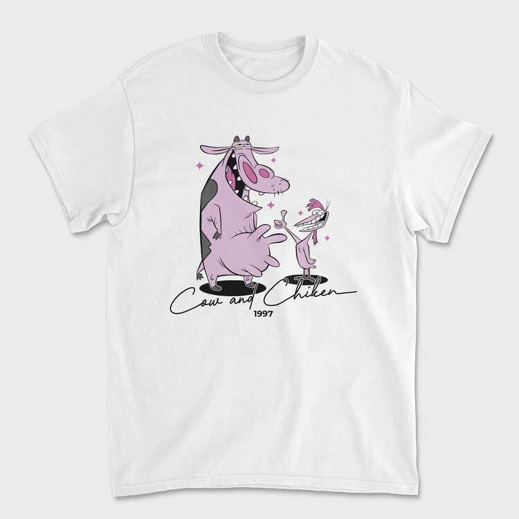 Tricou Barbati (Unisex), Cow and Chiken