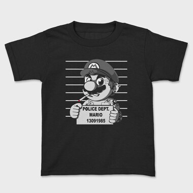 Police Dept Mario Bros, Tricou Copii