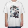 Butterfly Katana Girl, Tricou Oversize Barbati (Unisex)