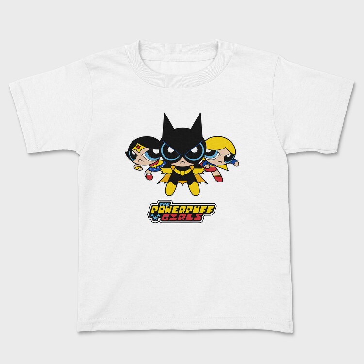 Tricou Copii, The Powerpuff Girls Wonderwoman Batgirl