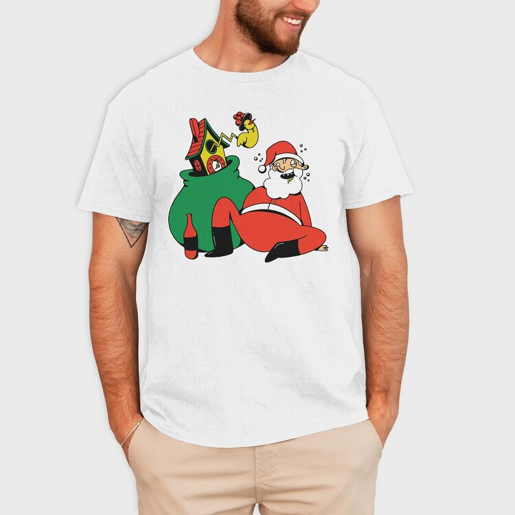 Drunk Santa, Tricou Barbati (Unisex)