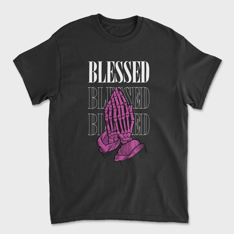 Blessed Skeleton Hands, Tricou Barbati (Unisex)