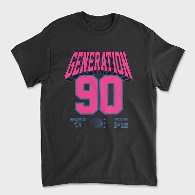 Generation 90, Tricou Barbati (Unisex)