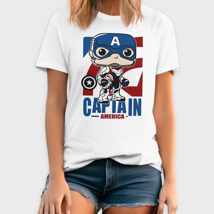 Captain America Pop Art, Tricou Barbati (Unisex)