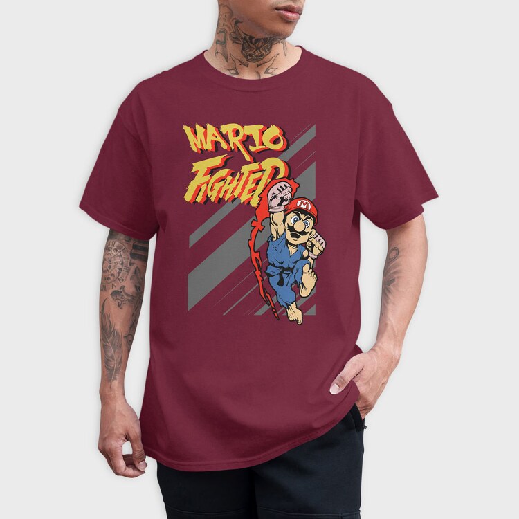 Mario Fighter, Tricou Barbati (Unisex)