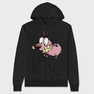 Cartoon Retro Courage the Cowardly Dog 1, Hanorac Oversize Barbati (Unisex)