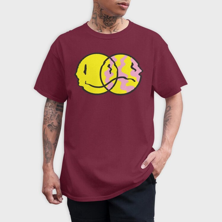 Happy Sad Emoji, Tricou Barbati (Unisex)