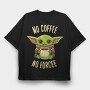 Baby Yoda Coffee, Tricou Oversize Barbati (Unisex)