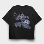 Batman Vs Robin, Tricou Oversize Barbati (Unisex)