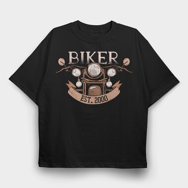 Biker Established 2000, Tricou Oversize Barbati (Unisex)