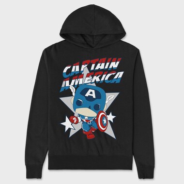 Captain America Pop Art 1, Hanorac Oversize Barbati (Unisex)