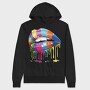 Colorful Lips Drip, Hanorac Oversize Barbati (Unisex)