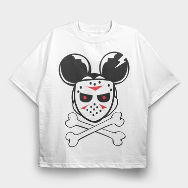 Deadmau5 Skull, Tricou Oversize Barbati (Unisex)