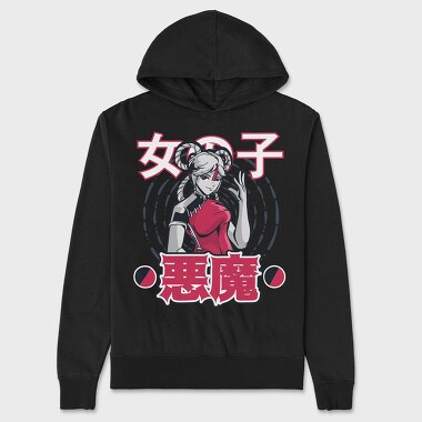 Demon Girl Emblem, Hanorac Oversize Barbati (Unisex)
