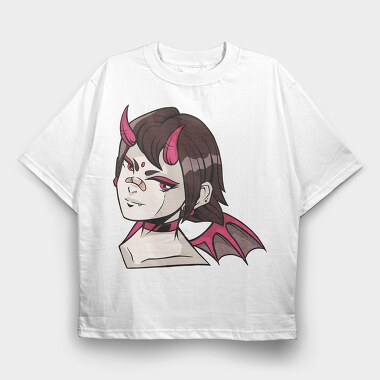 Demon Girls Gaze, Tricou Oversize Barbati (Unisex)