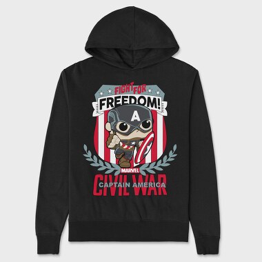 Fight For Freedom Captain America, Hanorac Oversize Barbati (Unisex)