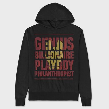 Genius Billionaire Playboy, Hanorac Oversize Barbati (Unisex)