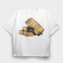 Golden Ice Cubes, Tricou Oversize Barbati (Unisex)