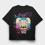 Harley Quinn Laughter, Tricou Oversize Barbati (Unisex)
