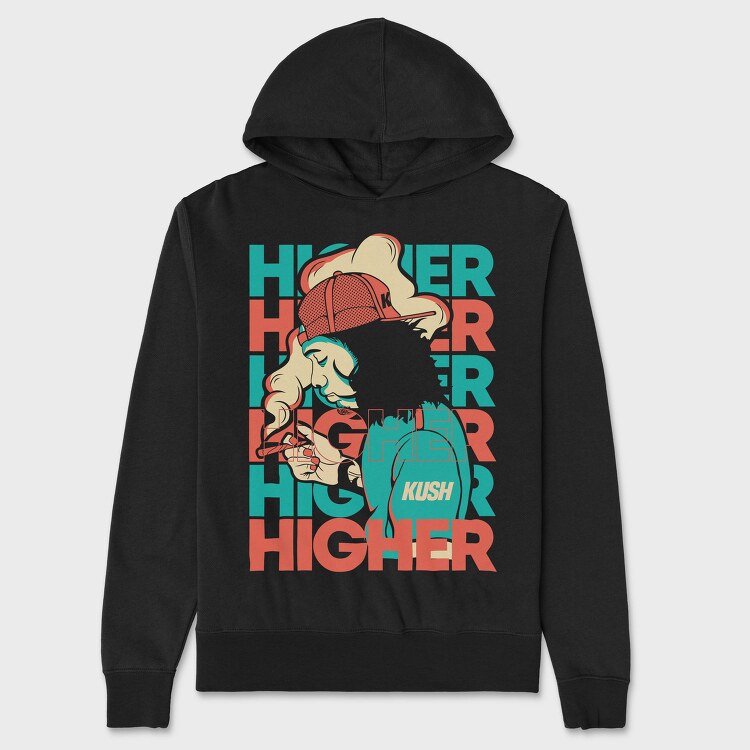 Higher Kush, Hanorac Oversize Barbati (Unisex)