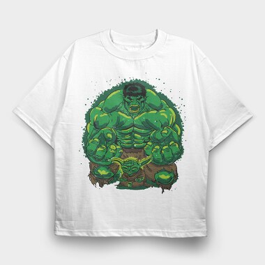 Hulk Yoda Fusion, Tricou Oversize Barbati (Unisex)