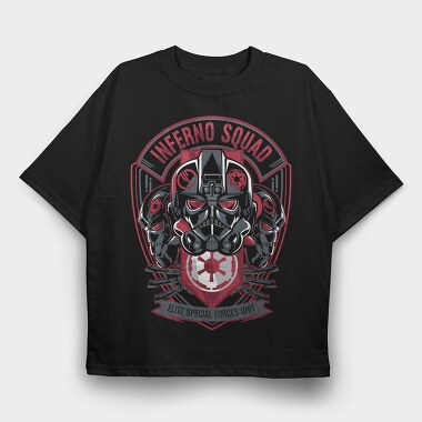 Inferno Squad, Tricou Oversize Barbati (Unisex)