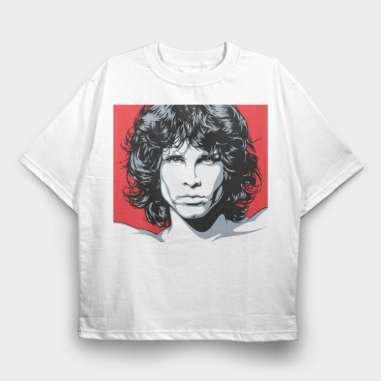 Jimi Red, Tricou Oversize Barbati (Unisex)