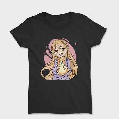 Kawaii Girl Corgi, Tricou Femei