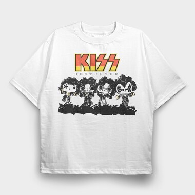 Kiss Destroyer Chibi, Tricou Oversize Barbati (Unisex)