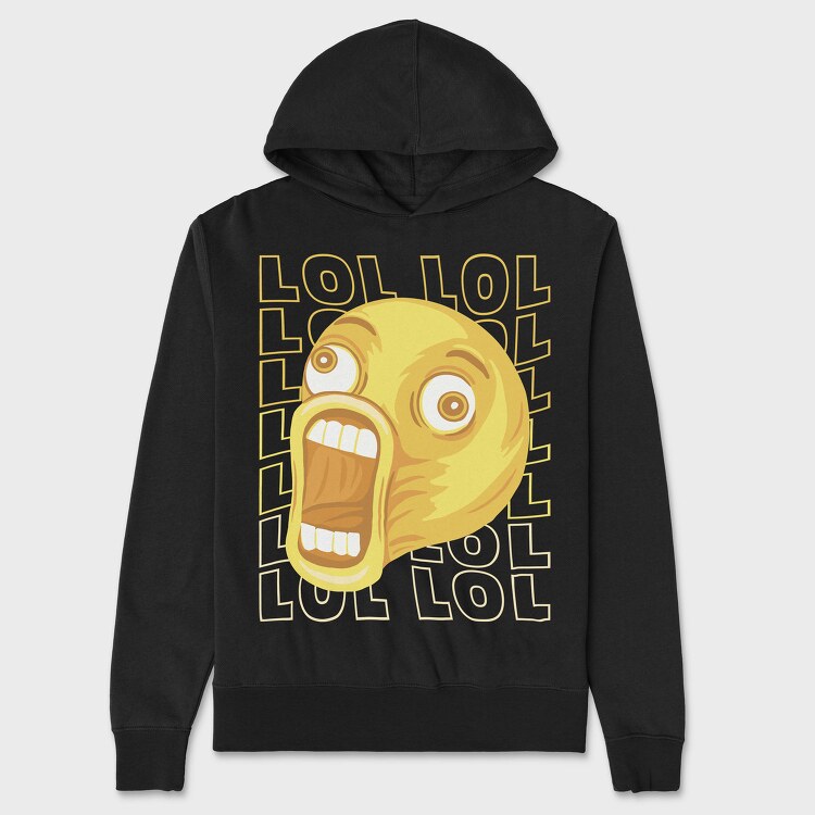 Laughing Emoji Scream, Hanorac Oversize Barbati (Unisex)