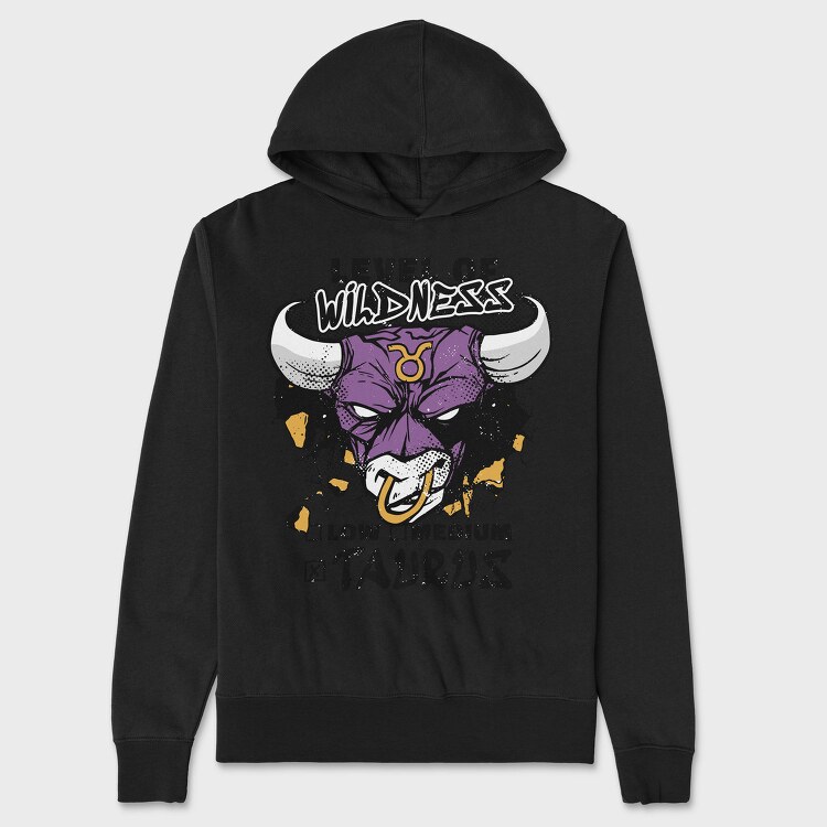 Level Of Wildness Taurus, Hanorac Oversize Barbati (Unisex)